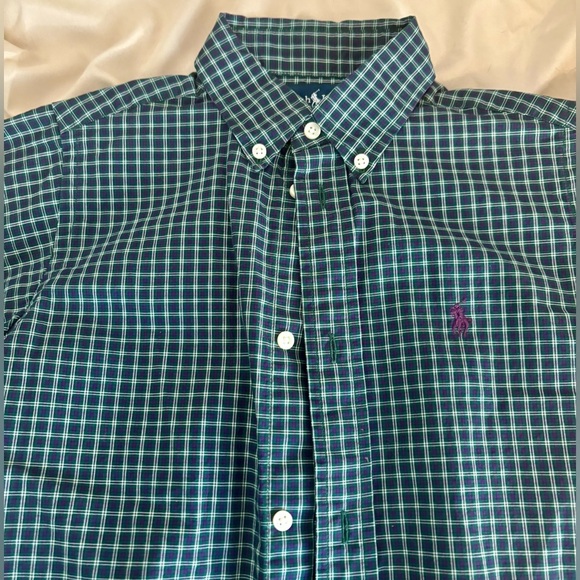 Polo Ralph Lauren Short Sleeve Button Down Boy’s Shirt Size 7 - Picture 2 of 8